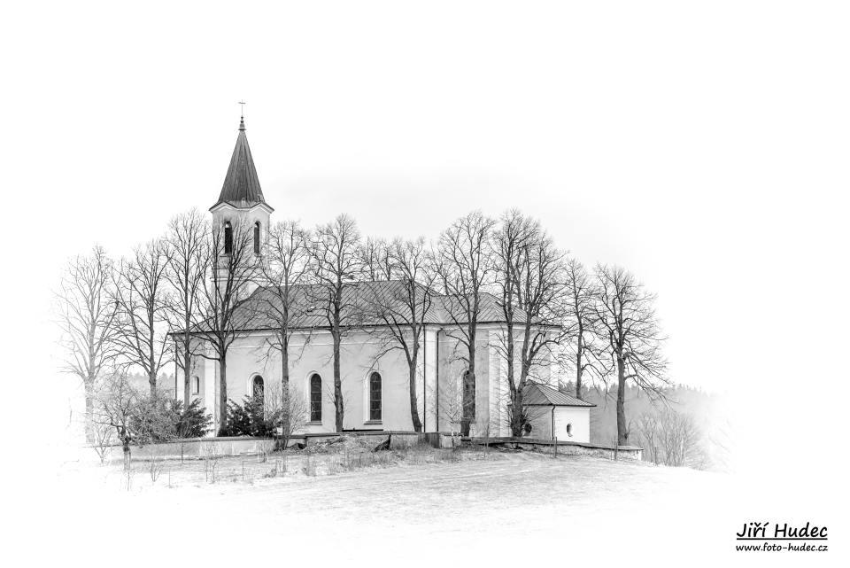 Černobílý kostel sv. Mikuláše - Lísek