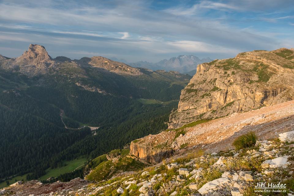 Ranní pohled na Passo di Falzarego