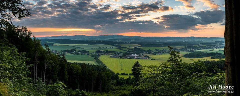 Východ slunce nad Lanškrounskou kotlinou