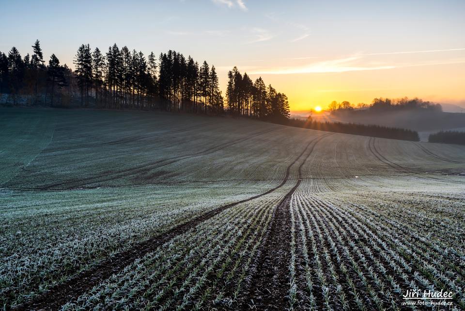 Východ slunce z osetého pole 1