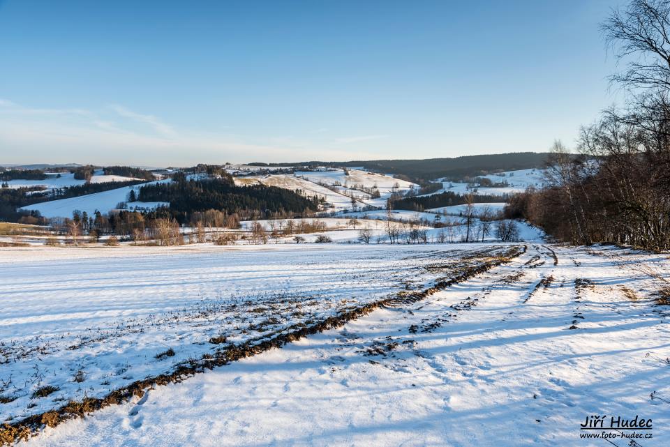 Zimní krajina okolo Věcovského potoka