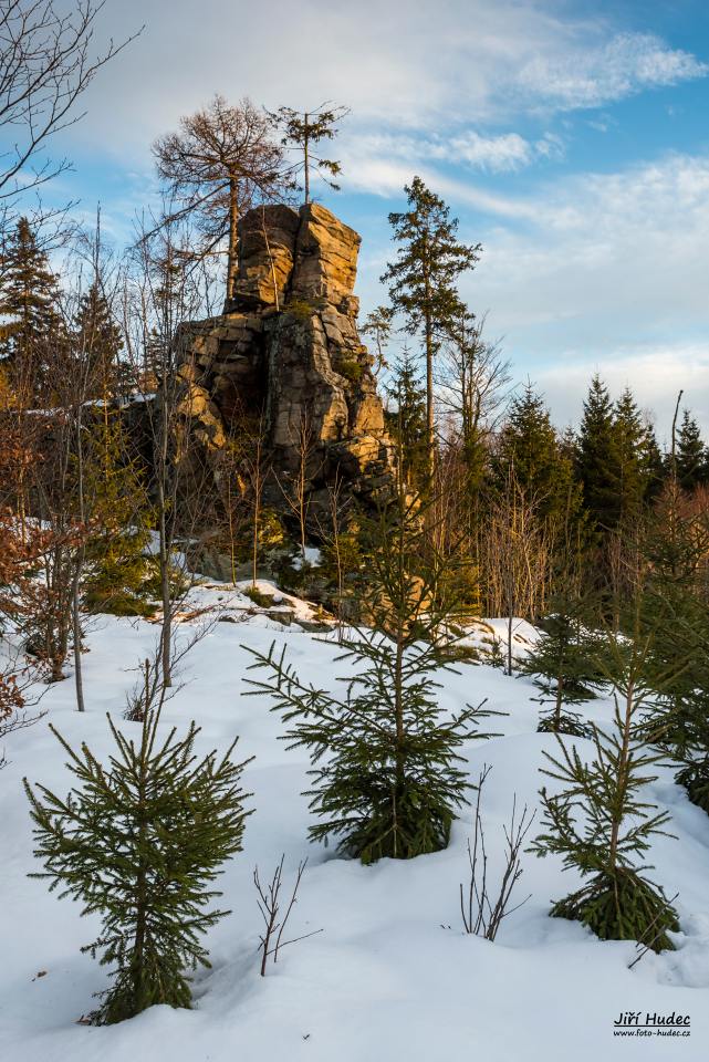 Zimní večer na Pohledecké skále 3