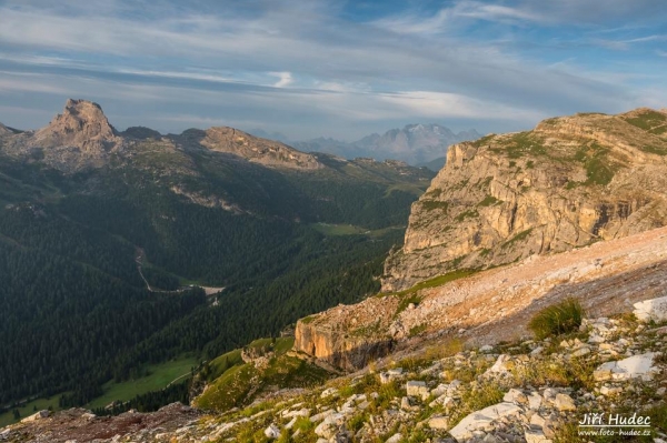 Ranní pohled na Passo di Falzarego