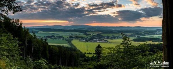 Východ slunce nad Lanškrounskou kotlinou