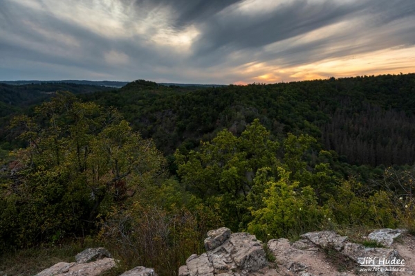 Západ slunce nad Kraví horou